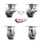 Service Caster 5 Inch Thermoplastic Rubber Caster Brakes/Swivel Locks and 2 Rigid SCC, 2PK SCC-35S520-TPRRF-SLB-BSL-2-R-2 - alternate 3